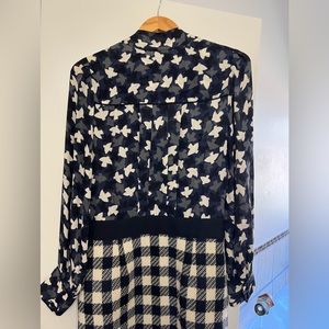 Milly size 8 dress, navy and white